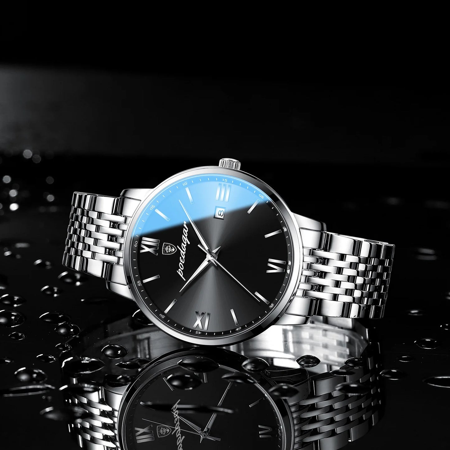 Watch Men Stainless Steel Business Date Clock Waterproof Luminous Watches Mens Luxury Sport Quartz Wristwatch