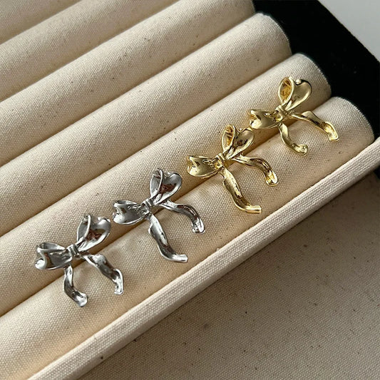 Sweet and Cool Style Bow Knot Earrings Women's Simple Elegant Jewelry Gifts