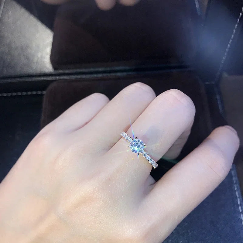 Ayten King Women Trendy Shiny Crystal Ring