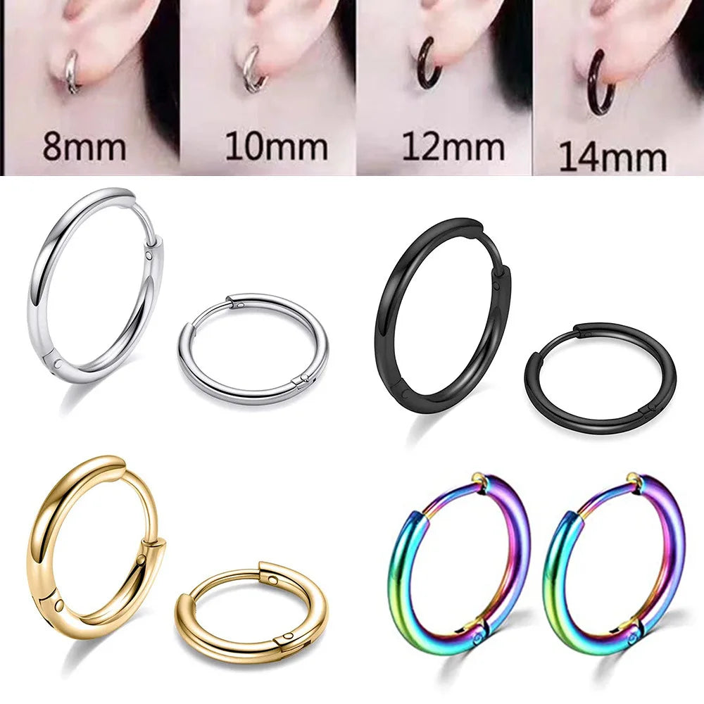 Hoop Earrings for Women Men Cartilage Ear Piercing Jewelry